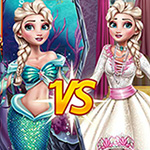 Elsa Mermaid Vs Princess