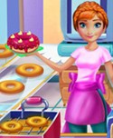 Annie Cooking Donuts