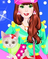 Princess With Kitty Dressup