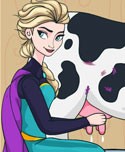 Ellie Milking Cow