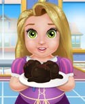 Baby Rachel Cooking Cake Balls