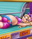 Princess Pregnant Tanning Solarium!