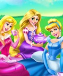 Cartoon Princesses Picnic Day