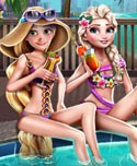 Eliza and Chloe BFF Pool Party
