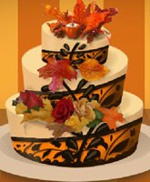 Fall Wedding Cake Decor