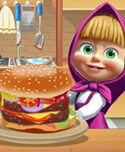 Masha Cooking Big Burger