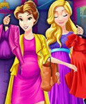 Pregnant Princesses Mall Shopping