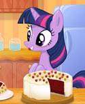 Twilight Sparkle Cooking Red Velvet Cake